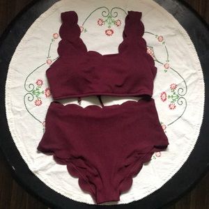 Gorgeous Scalloped High Waisted Bikini